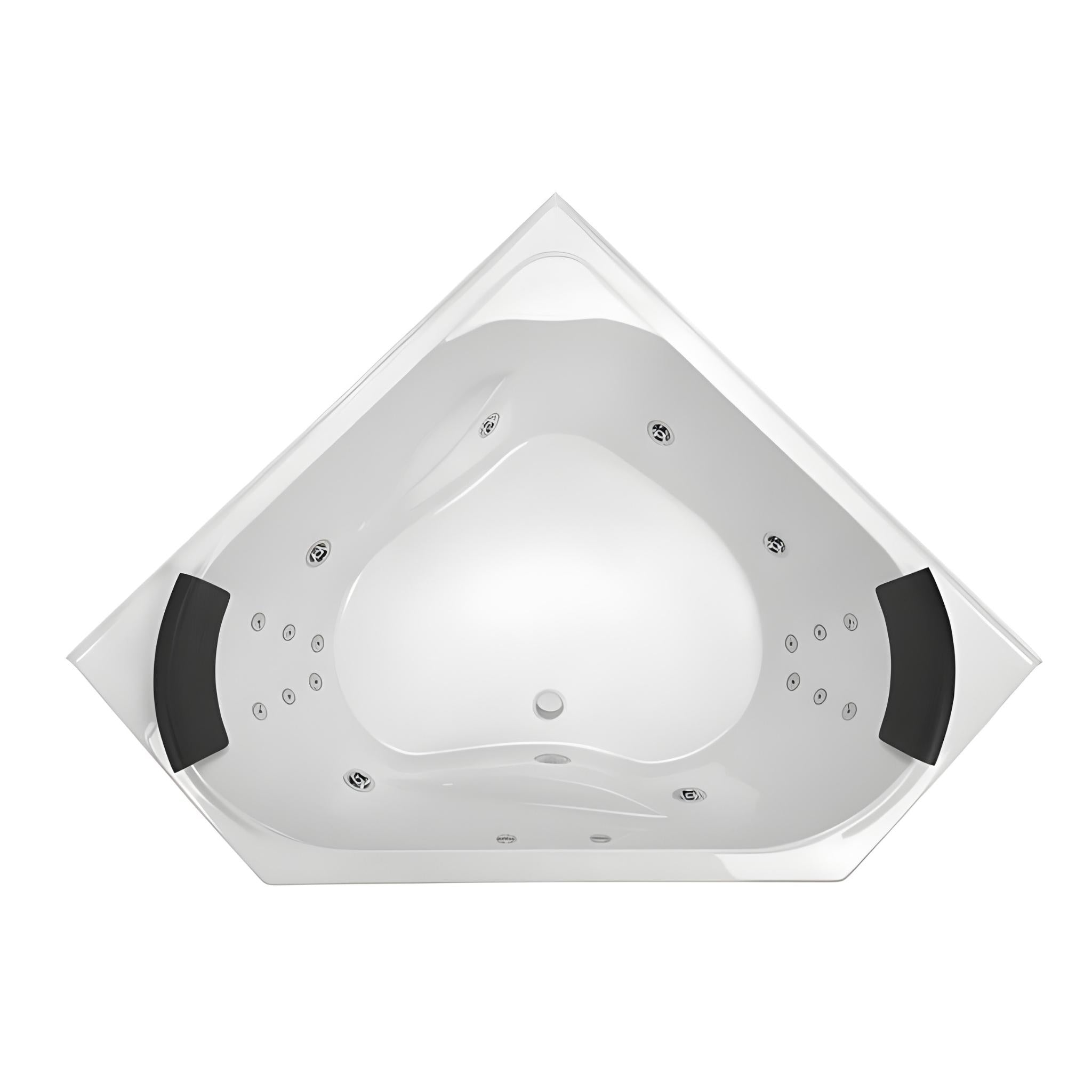 DECINA ANGELIQUE CORNER DOLCE VITA SPA BATH GLOSS WHITE (AVAILABLE IN 1295MM AND 1465MM) WITH 18-JETS