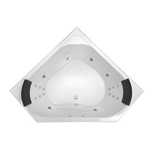 DECINA ANGELIQUE CORNER DOLCE VITA SPA BATH GLOSS WHITE (AVAILABLE IN 1295MM AND 1465MM) WITH 18-JETS