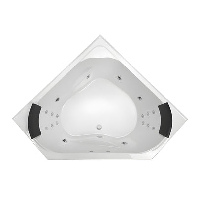 DECINA ANGELIQUE CORNER DOLCE VITA SPA BATH GLOSS WHITE (AVAILABLE IN 1295MM AND 1465MM) WITH 18-JETS