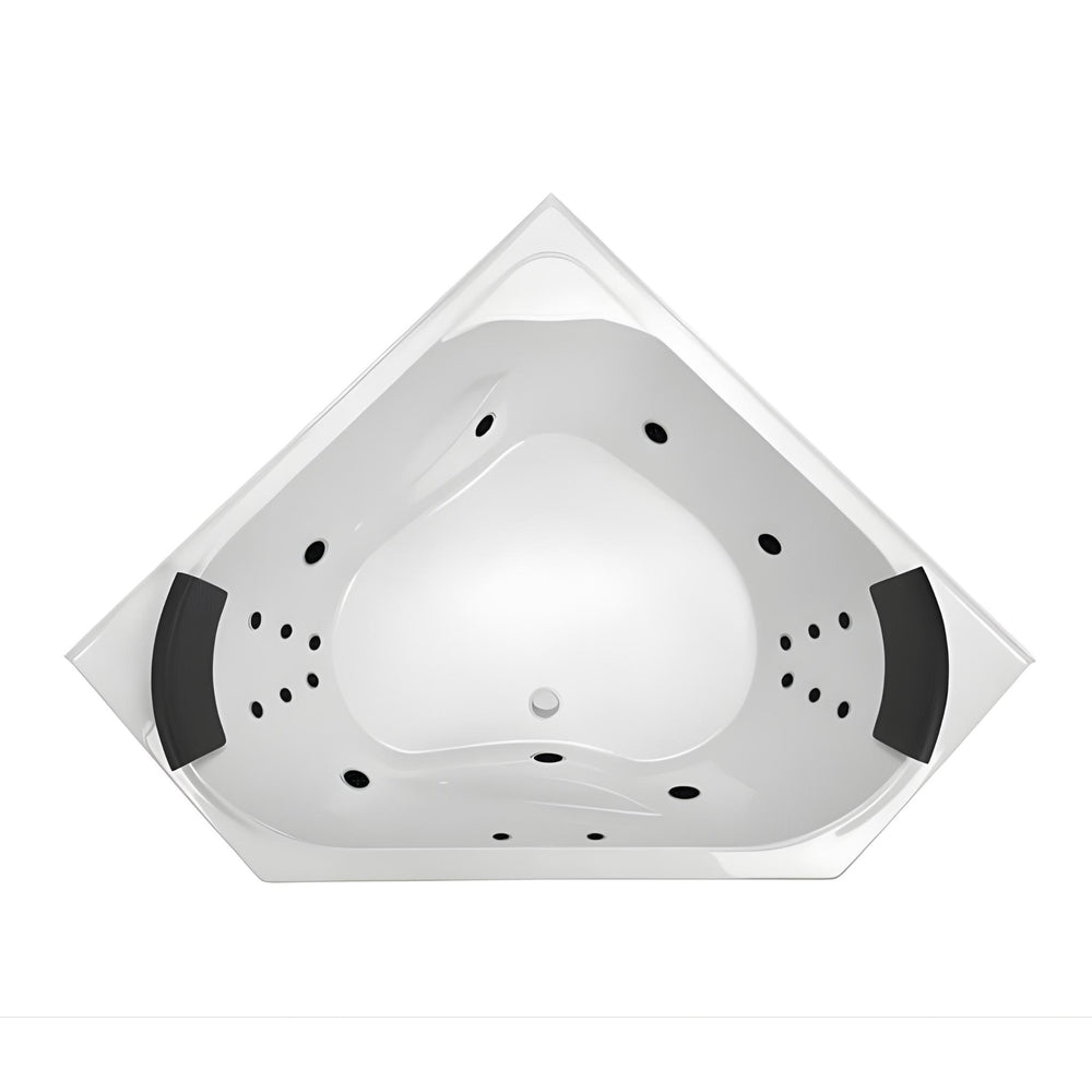 DECINA ANGELIQUE CORNER DOLCE VITA SPA BATH GLOSS WHITE (AVAILABLE IN 1295MM AND 1465MM) WITH 18-JETS
