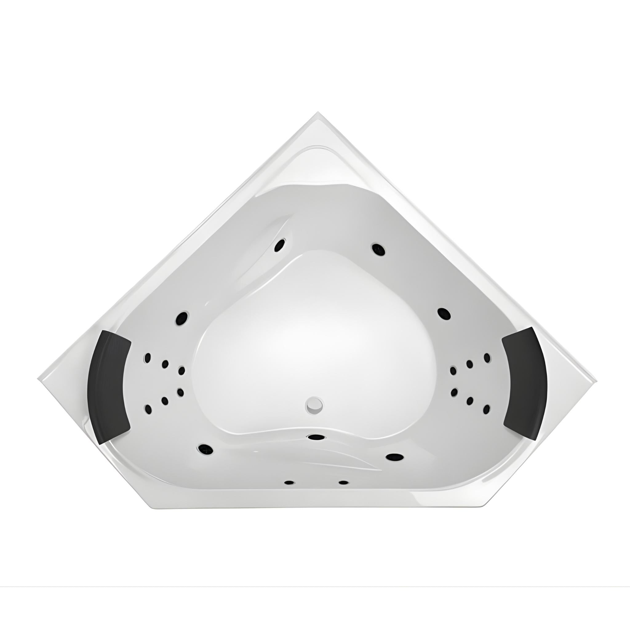 DECINA ANGELIQUE CORNER DOLCE VITA SPA BATH GLOSS WHITE (AVAILABLE IN 1295MM AND 1465MM) WITH 18-JETS