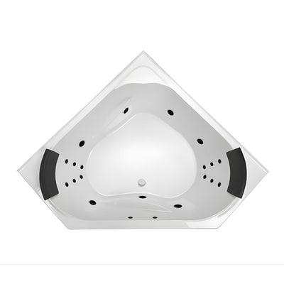DECINA ANGELIQUE CORNER DOLCE VITA SPA BATH GLOSS WHITE (AVAILABLE IN 1295MM AND 1465MM) WITH 18-JETS