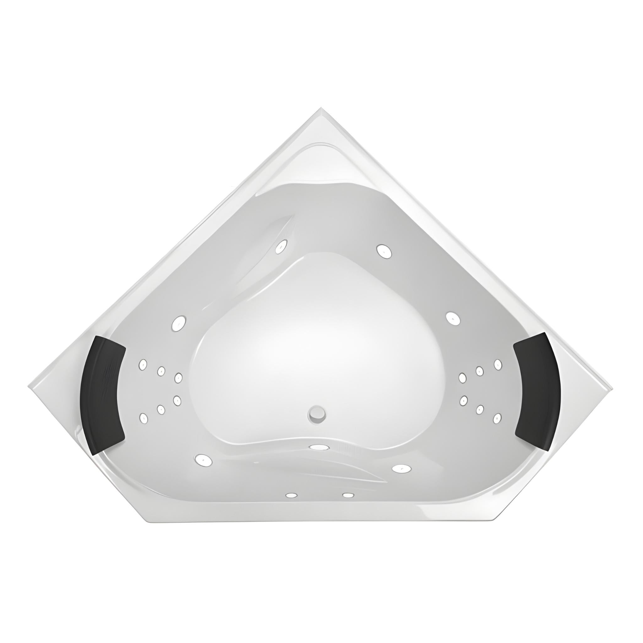 DECINA ANGELIQUE CORNER DOLCE VITA SPA BATH GLOSS WHITE (AVAILABLE IN 1295MM AND 1465MM) WITH 18-JETS