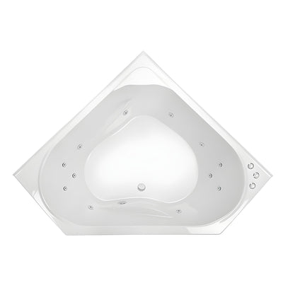 DECINA ANGELIQUE CORNER SANTAI SPA BATH GLOSS WHITE (AVAILABLE IN 1295MM AND 1465MM) WITH 12-JETS