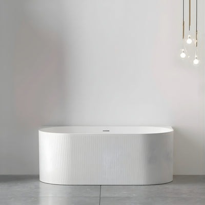 ATTICA NOOSA BACK TO WALL CORNER OVERFLOW BATHTUB MATTE WHITE 1500MM