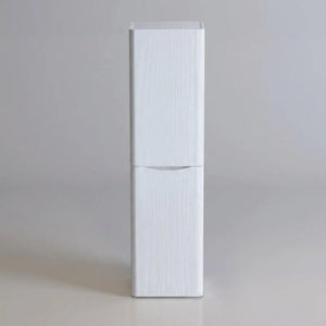 BELBAGNO ANCONA WHITE WOOD WALL HUNG TALL BOY 400MM X 1500MM