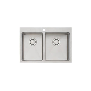 OLIVERI APOLLO 1 & 3/4 BOWL KITCHEN SINK WITH TAPHOLE STAINLESS STEEL 750MM
