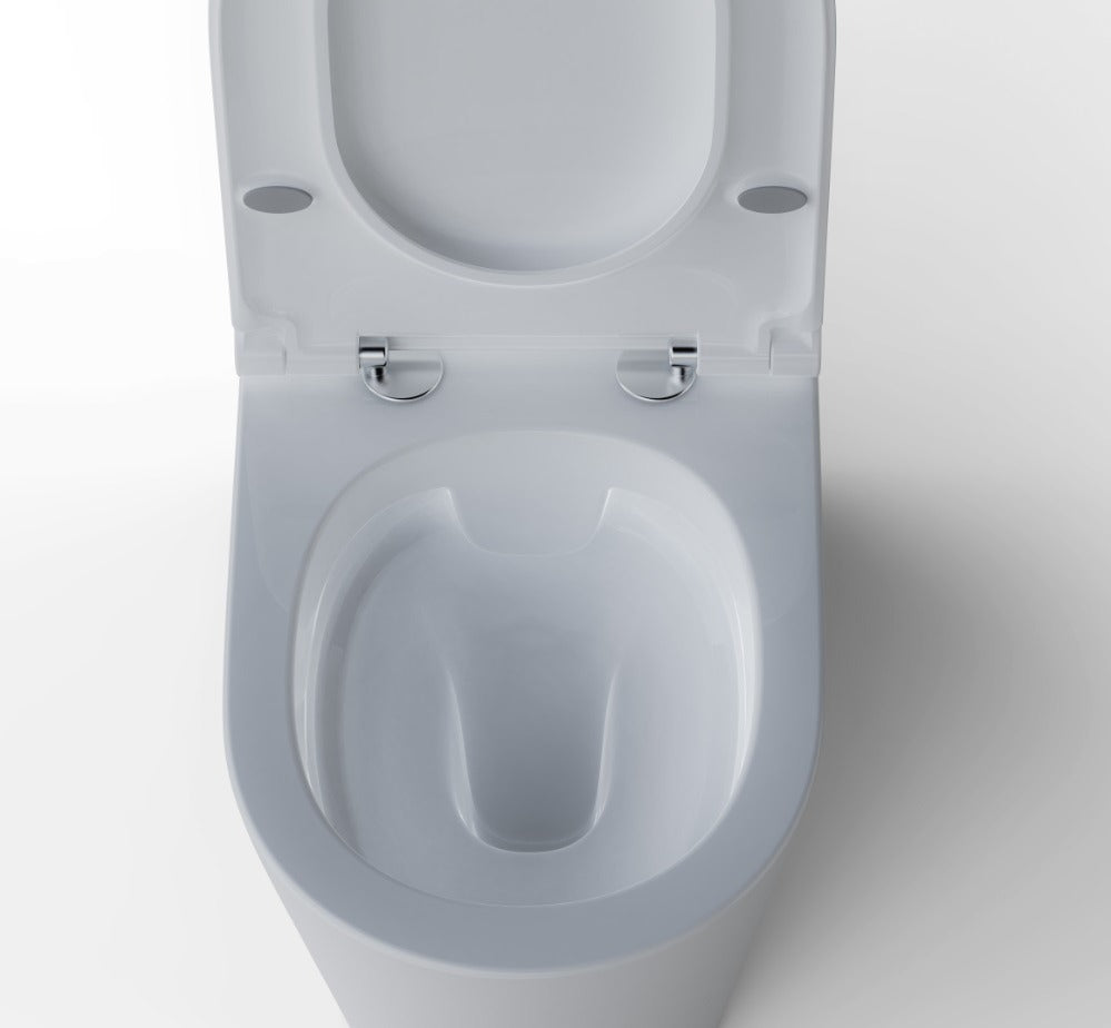 AQUAPERLA ARROW SERGIO DUAL FLUSH WASHDOWN TWO PIECE CERAMIC TOILET SUITE WITH SOFT CLOSED SEAT WHITE