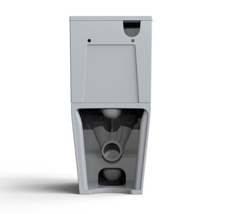 AQUAPERLA ARROW SERGIO DUAL FLUSH WASHDOWN TWO PIECE CERAMIC TOILET SUITE WITH SOFT CLOSED SEAT WHITE