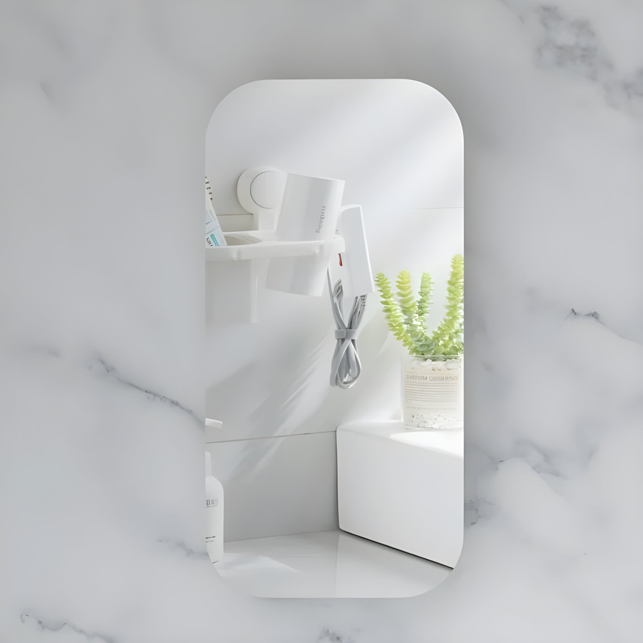 AQUAPERLA CARYSIL EARLS MATTE WHITE SQUIRCLE SHAVING CABINET 450X900MM