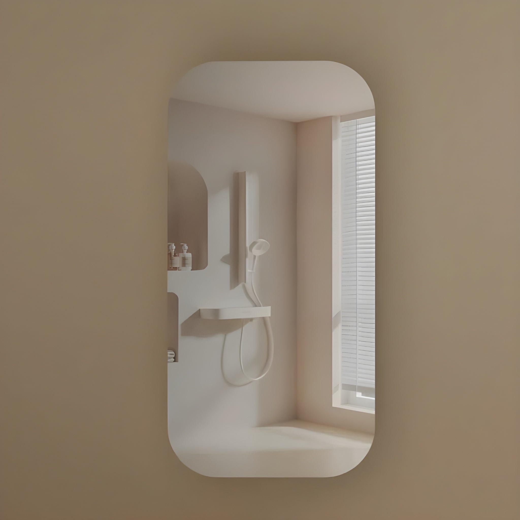 AQUAPERLA CARYSIL EARLS WALNUT SQUIRCLE SHAVING CABINET 450X900MM