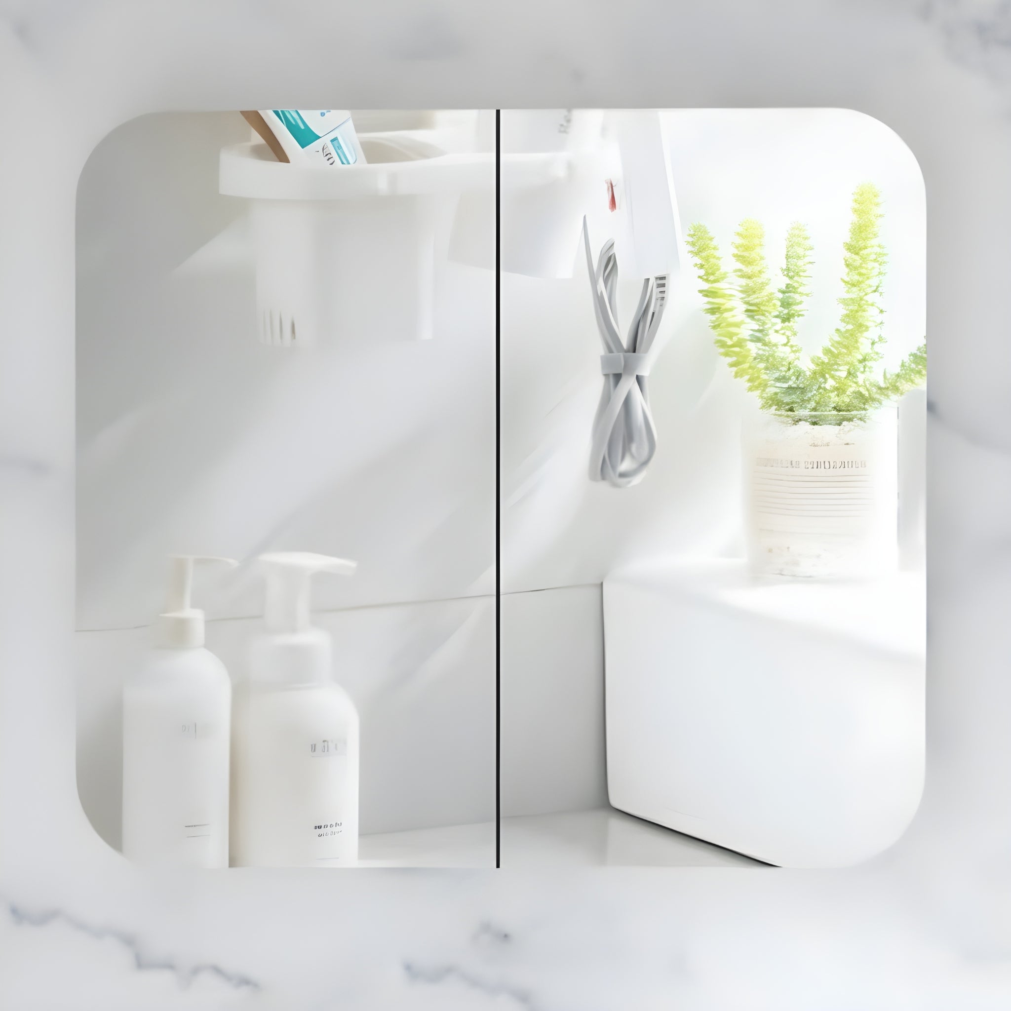 AQUAPERLA CARYSIL GRAND MATTE WHITE SHAVING CABINET 900X800MM