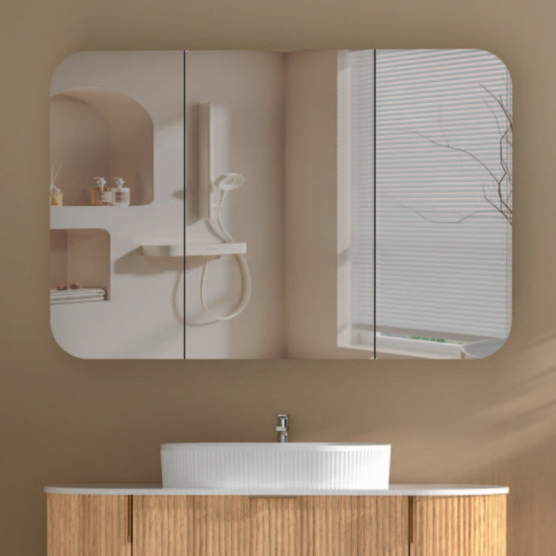 AQUAPERLA CARYSIL GRAND WALNUT SHAVING CABINET 1200X800MM