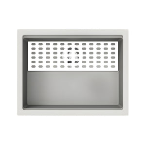 CARYSIL HARMONY BIG BOWL SINGLE GRANITE KITCHEN SINK WITH BOTTOM GRID AND COLANDER WHITE 610MM