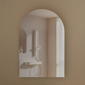 AQUAPERLA CARYSIL IMPERIAL WALNUT ARCH SHAVING CABINET 600X900MM
