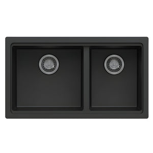 CARYSIL  MAPLES GRANITE DOUBLE BOWL KITCHEN SINK BLACK 786MM