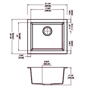 CARYSIL  MAPLES GRANITE SINGLE BOWL KITCHEN SINK WHITE 540MM