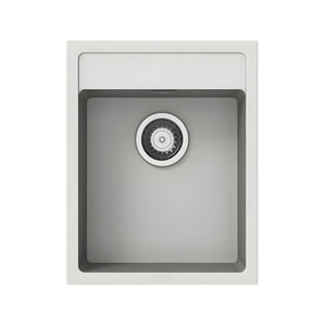 CARYSIL  WALTZ SINGLE BOWL GRANITE KITCHEN SINK WHITE 400MM