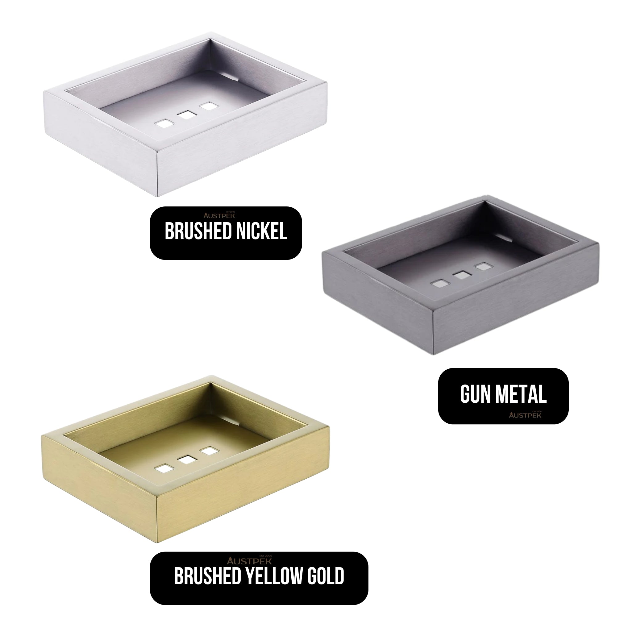 AQUAPERLA CAVALLO SOAP DISH HOLDER 137MM GUN METAL