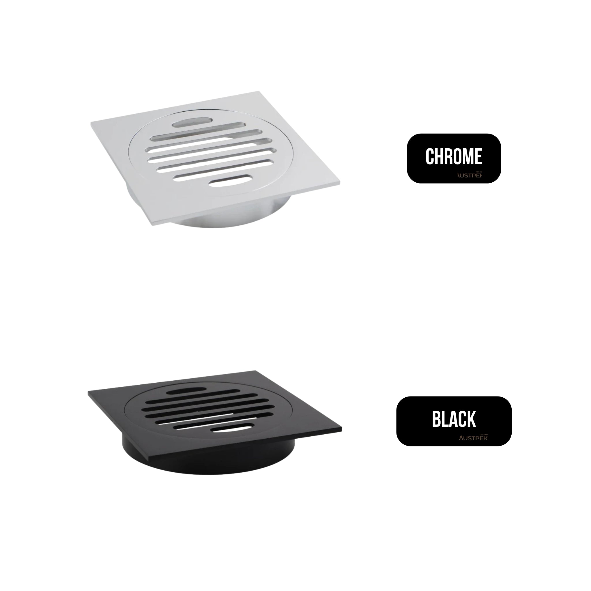 AQUAPERLA FLOOR DRAIN 110MM CHROME