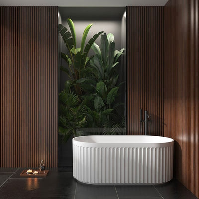 AQUAPERLA FREESTANDING BATHTUB MATTE WHITE 1500MM
