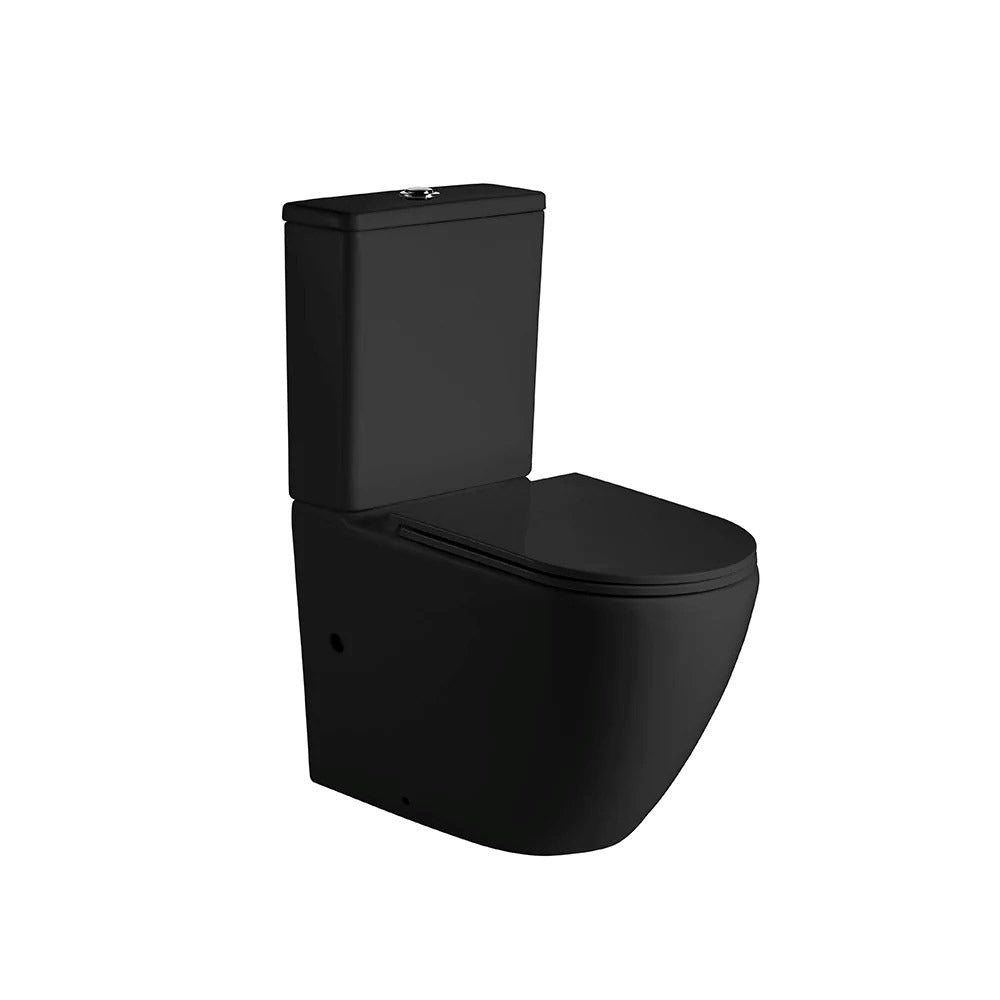 AQUAPERLA HANI BACK TO WALL TOILET SUITE MATTE BLACK