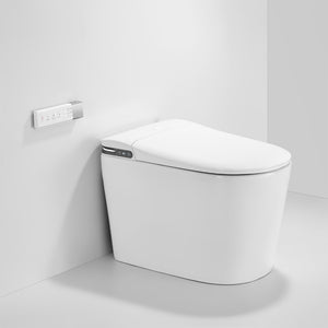 AQUAPERLA INSTANT HEATING SMART TOILET WITH SIDE CONTROL WHITE