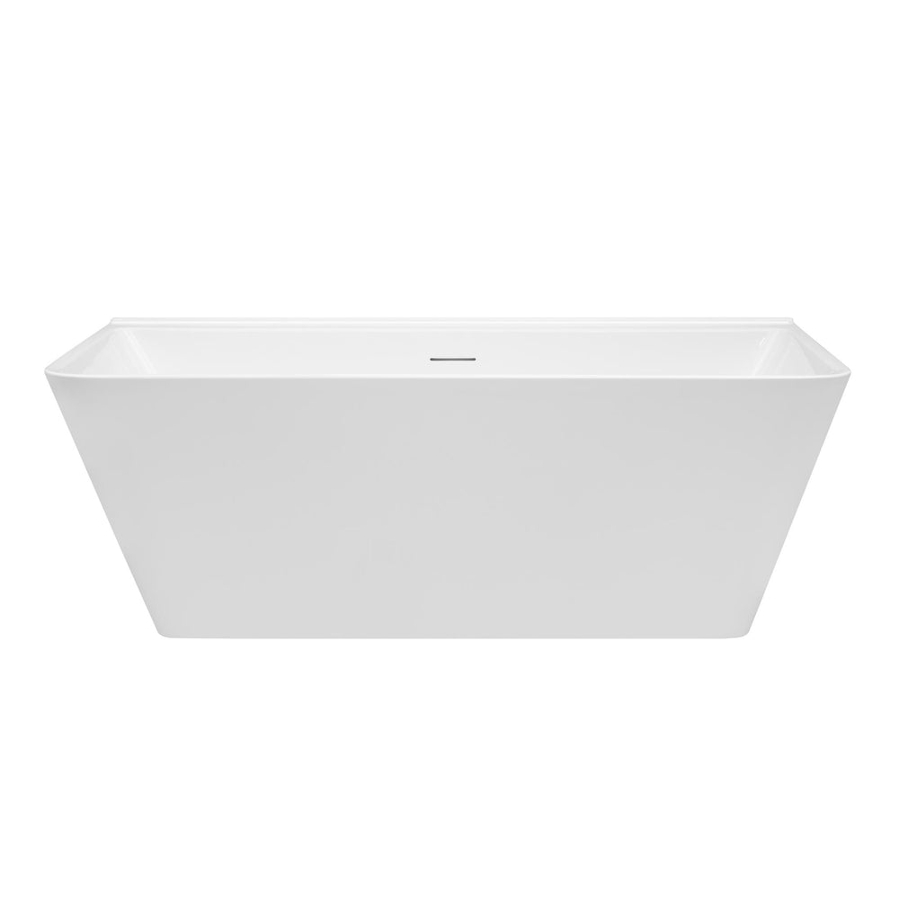 DECINA ARIA BACK-TO-WALL FREESTANDING BATH WITH INTEGRATED OVERFLOW GLOSS WHITE (AVAILABLE IN 1500MM AND 1700MM)