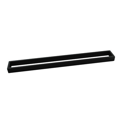 AQUAPERLA CAVALLO SQUARE SINGLE TOWEL RAIL 800MM MATTE BLACK