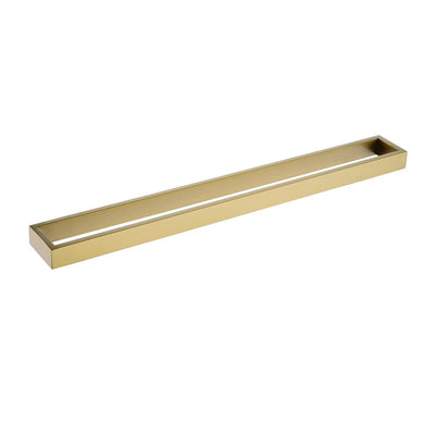 AQUAPERLA CAVALLO SQUARE SINGLE TOWEL RAIL 600MM BRUSHED YELLOW GOLD