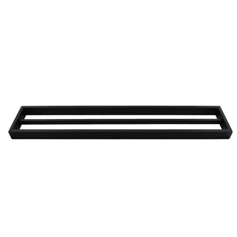 AQUAPERLA CAVALLO SQUARE DOUBLE TOWEL RAIL 600MM MATTE BLACK