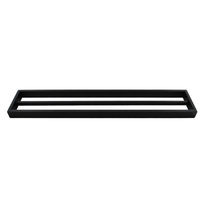 AQUAPERLA CAVALLO SQUARE DOUBLE TOWEL RAIL 600MM MATTE BLACK