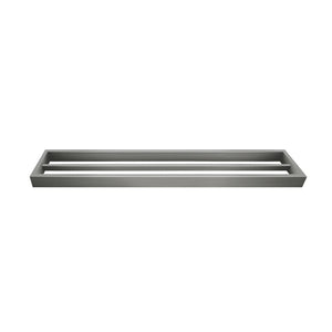 AQUAPERLA CAVALLO SQUARE DOUBLE TOWEL RAIL 600MM GUN METAL GREY