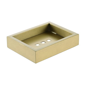 AQUAPERLA CAVALLO SOAP DISH HOLDER 137MM BRUSHED YELLOW GOLD