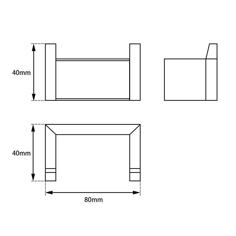 AQUAPERLA SQUARE ROBE HOOK CHROME
