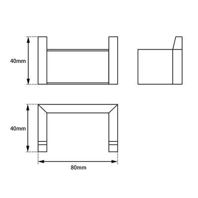 AQUAPERLA SQUARE ROBE HOOK CHROME
