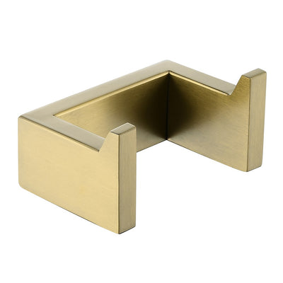 AQUAPERLA SQUARE ROBE HOOK BRUSHED YELLOW GOLD