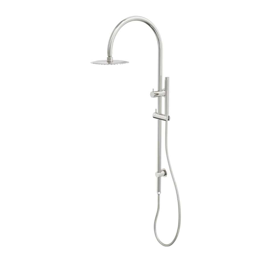 LINSOL ARCHIE SHOWER COMBINATION 200MM ROUND HEAD BRUSHED NICKEL
