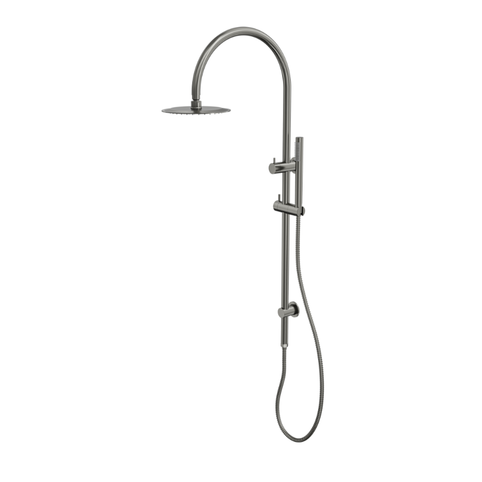 LINSOL ARCHIE SHOWER COMBINATION 200MM ROUND HEAD GUN METAL