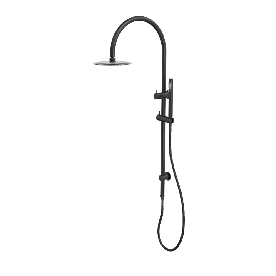 LINSOL ARCHIE SHOWER COMBINATION 200MM ROUND HEAD MATTE BLACK