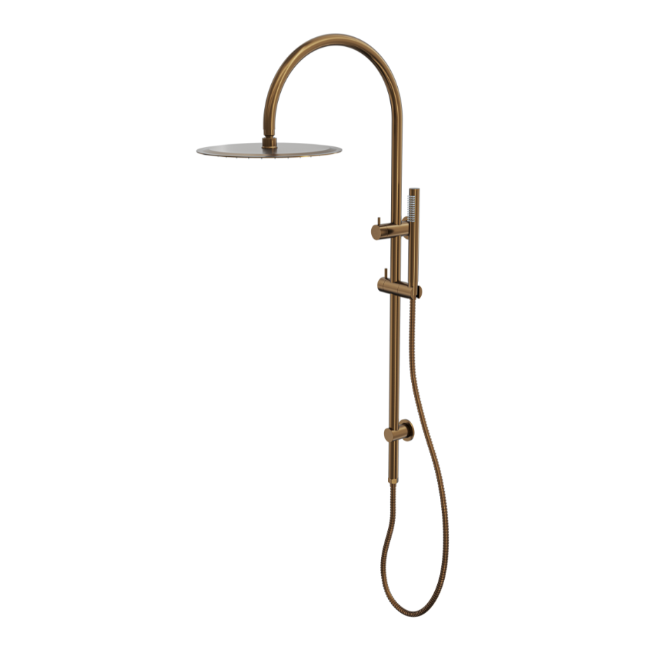 LINSOL ARCHIE SHOWER COMBINATION 300MM ROUND HEAD AGED BRONZE