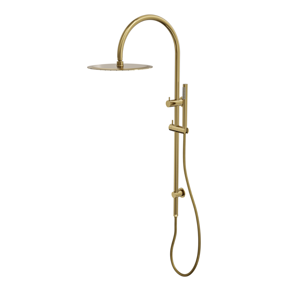 LINSOL ARCHIE SHOWER COMBINATION 300MM ROUND HEAD BRUSHED BRASS