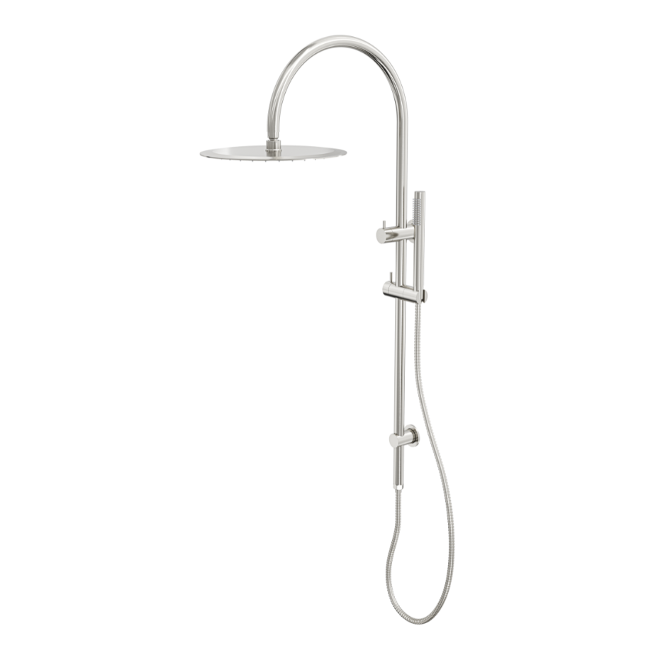 LINSOL ARCHIE SHOWER COMBINATION 300MM ROUND HEAD BRUSHED NICKEL