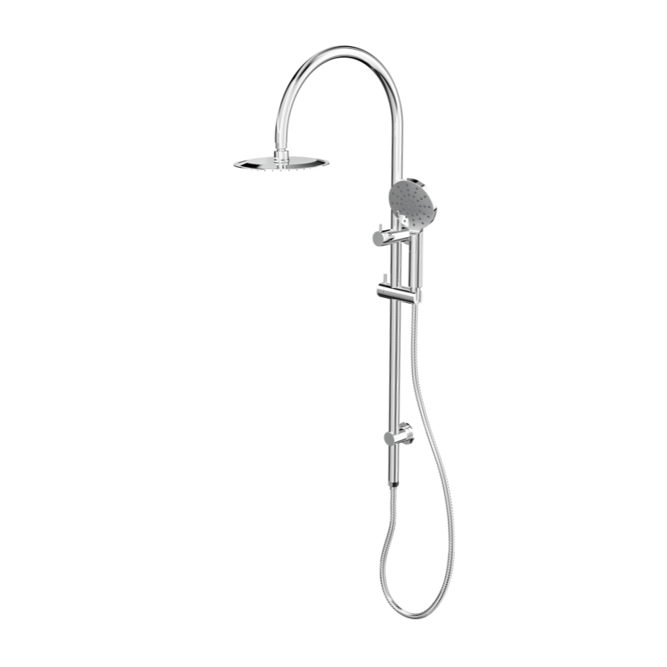 LINSOL ARCHIE SHOWER COMBINATION WITH MULTIFUNCTION HANDPIECE AND 200MM ROUND HEAD CHROME