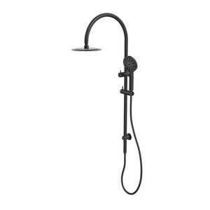 LINSOL ARCHIE SHOWER COMBINATION WITH MULTIFUNCTION HANDPIECE AND 200MM ROUND HEAD MATTE BLACK