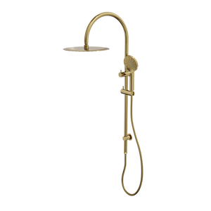 LINSOL ARCHIE SHOWER COMBINATION WITH MULTIFUNCTION HANDPIECE AND 300MM ROUND HEAD BRUSHED BRASS