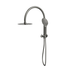 LINSOL ARCHIE SHORT SHOWER COMBINATION AND MULTIFUNCTION HANDPIECE WITH 200MM ROUND HEAD GUN METAL