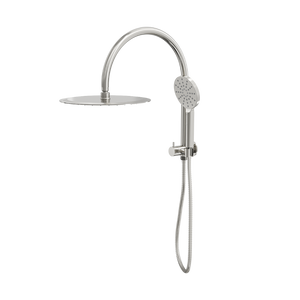 LINSOL ARCHIE SHORT SHOWER COMBINATION WITH MULTIFUNCTION HANDPIECE WITH 300MM ROUND HEAD BRUSHED NICKEL