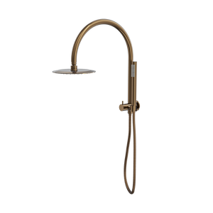 LINSOL ARCHIE SHORT SHOWER COMBINATION WITH SLIM HANDPIECE WITH 200MM ROUND HEAD AGED BRONZE