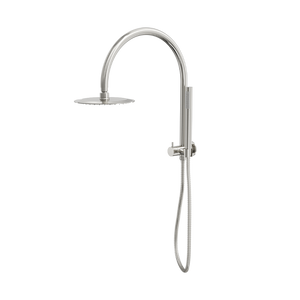 LINSOL ARCHIE SHORT SHOWER COMBINATION WITH SLIM HANDPIECE WITH 200MM ROUND HEAD BRUSHED NICKEL
